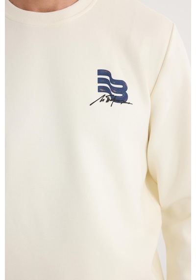 Tudors Unisex Relax Fit Rahat Kesim Pamuklu Yumuşak Dokulu Bisklet Yaka İç Polarlı Baskılı Ekru Sweatshirt-37314 Ekru Tudors Unisex Relax Fit Rahat Kesim Pamuklu Yumuşak Dokulu Bisklet Yaka İç Polarlı Baskılı Ekru Sweatshirt-37314 Ekru