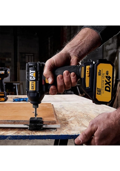 Cat Dx71.2 18volt 4.0ah Li-ion Çift Akülü 215nm Kömürsüz Profesyonel Şarjlı Darbeli Tornavida