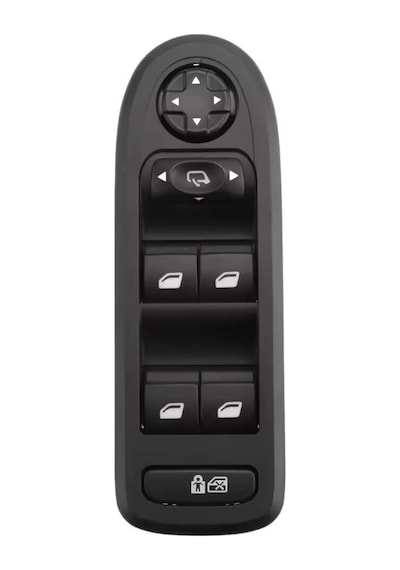 Peugeot 508 Sol Ön Cam Açma Düğmesi Anahtarı 2009-2017 Siyah