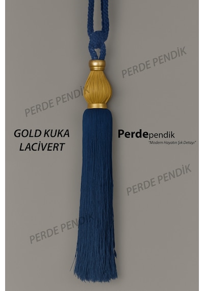 Modern Fon Perde Toplama Aparatı Lacivert Kornişe Takmalı Tavan Braçolu, Perde Aksesuarı 1 Adet Gold Kuka - Lacivert Modern Fon Perde Toplama Aparatı Lacivert Kornişe Takmalı Tavan Braçolu, Perde Aksesuarı 1 Adet Gold Kuka - Lacivert
