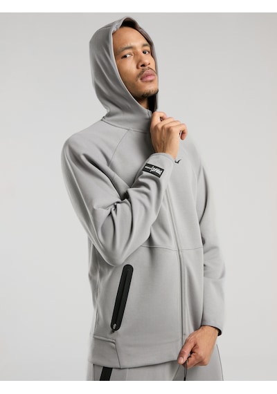Everlast Champions Collection Gri Erkek Yüksek Yaka Full Zip Kapüşonlu Sweatshirt Gri