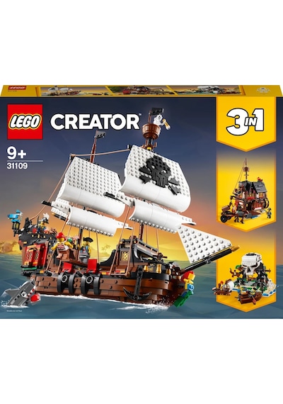LEGO® Creator 3’ü 1 Arada Korsan Gemisi 31109 - 9+ Yaratıcı Oyuncak Yapım Seti (1264 Parça)