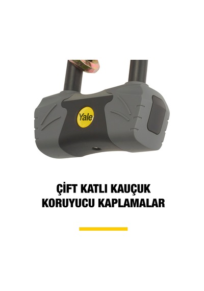 Yale Zincir Asma Kilitli Motorsiklet Bisiklet Kilidi Altın Seri