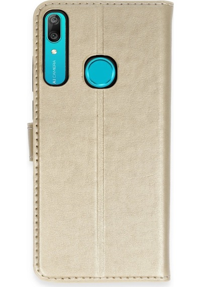 Newface Huawei Y6 Prime Kılıf Trend S Plus Kapaklı Kılıf - Gold Gold