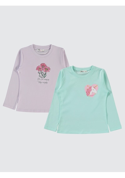 Civil Girls Kız Çocuk 2'li Sweatshirt 5-13 Yaş Mint