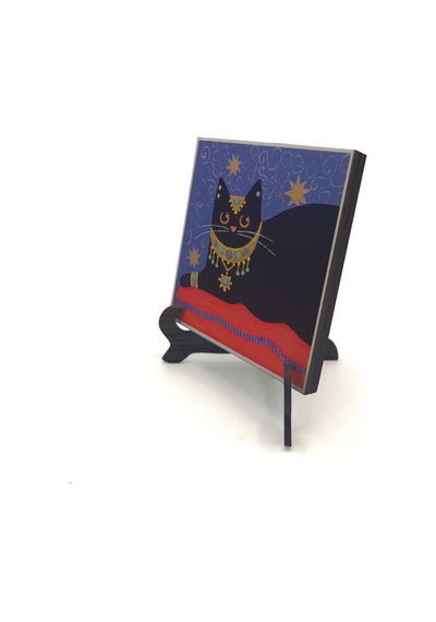Kedi Baskılı Mdf Masaüstlük 10x10
