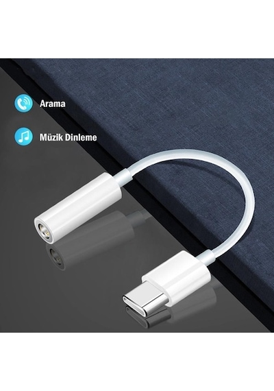 Type-C Aux Dönüştürücü Aparat 3.5Mm Aux Kablo Otg Type-C Aux Dönüştürücü Aparat 3.5Mm Aux Kablo Otg