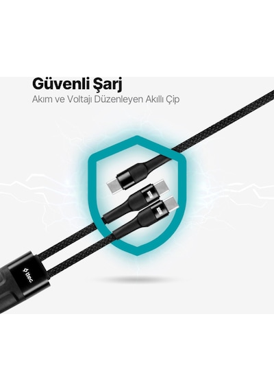 Alumicable Duo Usb-c 2 Usb-c 100w 150cm Hızlı Şarj Kablosu 2dk55s