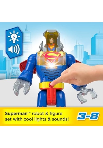 Imaginext Dc Super Superman Insider Ve Exo Kostümü Imaginext Dc Super Superman Insider Ve Exo Kostümü, Işıklı Ve Sesli Robot, 6 Parça Jct47
