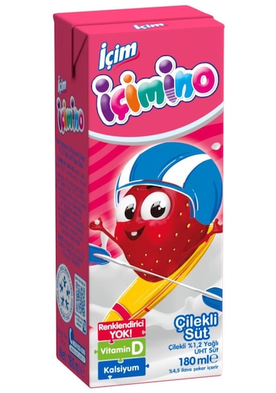 İçim İçimino Çilekli Süt 180 Ml X 24 Adet