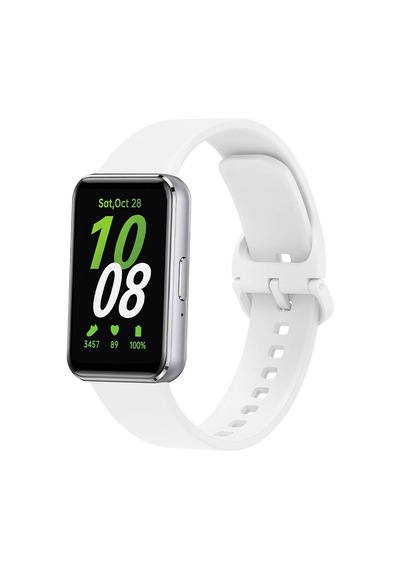 Ariatech Galaxy Uyumlu Fit 3 Silikon Kordon Krd-110 Strap Kayış-beyaz