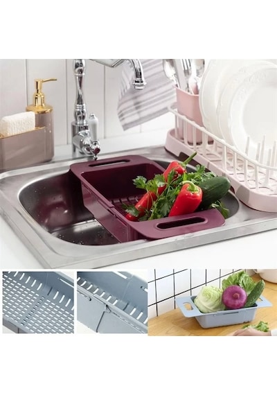 DNMB Uzayıp Kısalabilen Ayarlanabilir Plastik Lavabo Mutfak Süzg