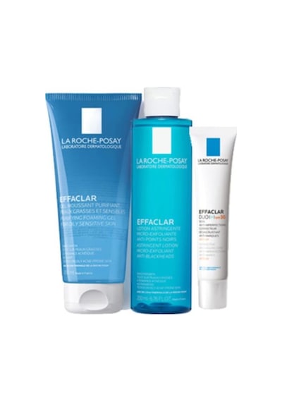La Roche Posay Effaclar Gel 200 ML + Effaclar Tonic 200 ML + Effaclar Duo+ SPF30 40 ML