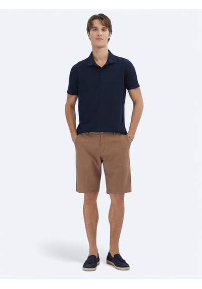 Lacivert Desenli Polo Yaka T-shirt Lacivert