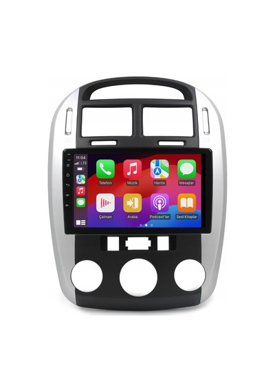 Kia Cerato Araç Multimedya Android Ekran Carplay Double Teyp 2+32 9" 06-08 Black/silver Blueway