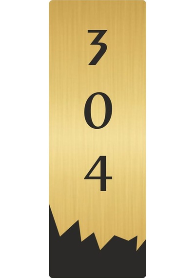 Metal Departman Kapı İsimliği, Yönlendirme Levhası 304 Dikey 5x20 Cm Altın Renk