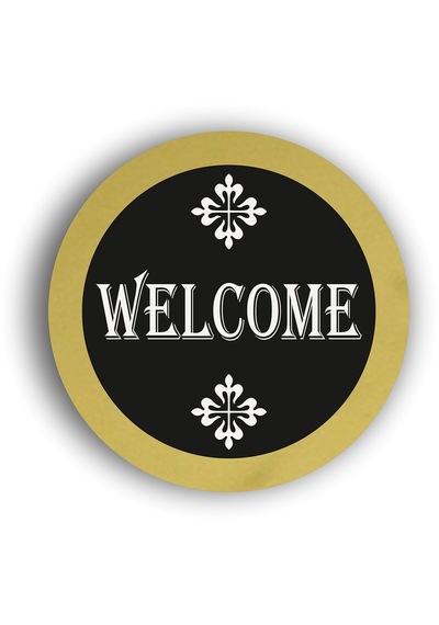 Welcome Kapı Süsü Hediyelik Siyah