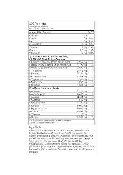 Musclemeds Carnivor Beef Amino 300 Tablet