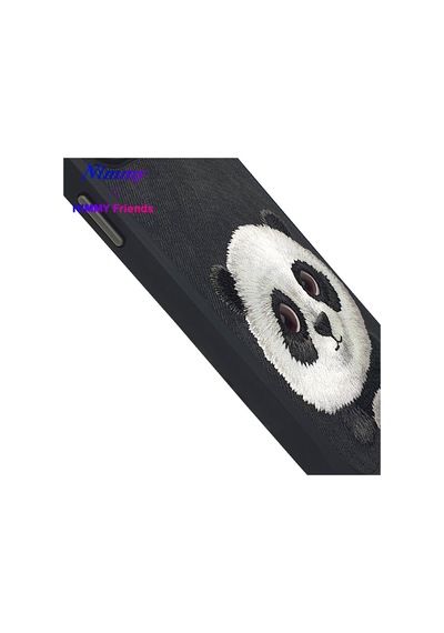 Samsung Uyumlu Galaxy S25 Ultra Magsafe 3d Gerçek Nakışlı Kabartma Detaylı Big Eyes Panda Kılıf Şeffaf