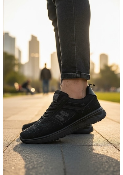Enoch Erkek Günlük Spor Ayakkabı Süet Detaylı Sneaker H Logolu Retro Stil Rahat Kalıp Siyah Enoch Erkek Günlük Spor Ayakkabı Süet Detaylı Sneaker H Logolu Retro Stil Rahat Kalıp Siyah