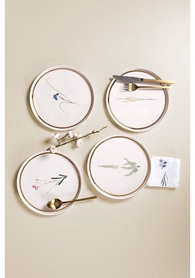 Porland Botanical 4 Kişilik Pasta Tabağı 21 CM