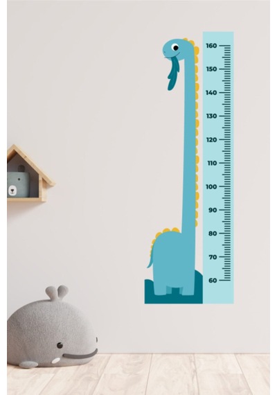 Çocuk Odası  Dinazor Temalı Boy Ölçme Duvar Sticker