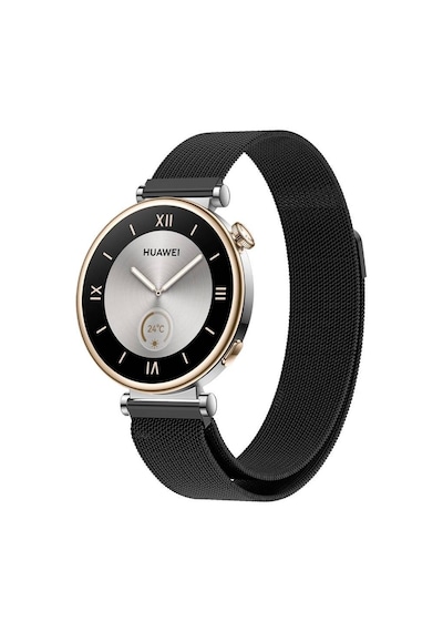 Huawei Gt4 18mm Uyumlu Krd-01 Metal Zore Kordon-siyah