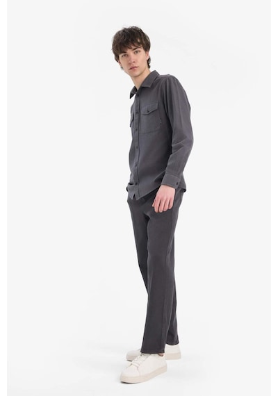 DeFacto %100 Pamuk Bol Rahat Kesim Wide Leg Geniş Paça Yazlık Keten Görünümlü Pantolon D7285AX25SPAR104