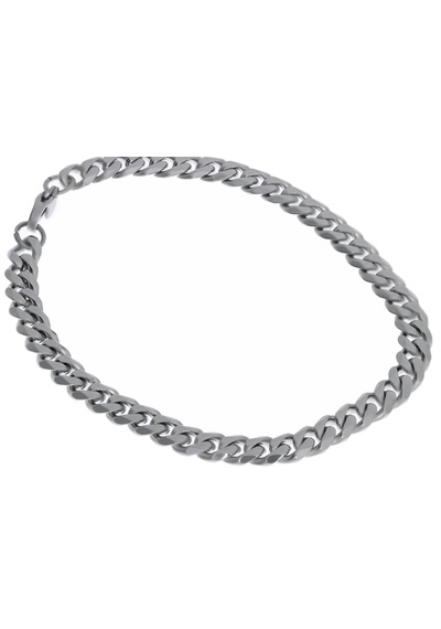 Celikchi Unisex 6 Mm Zincir Silver Renk Çelik Bileklik Silver