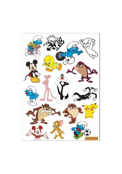 A4 Sticker 010 Tek Paket Çoklu Sticker Çok Renkli