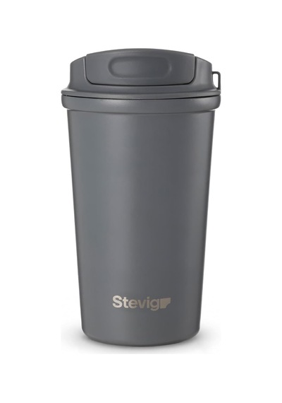 Work Flip Open Coffee Mug Çelik Termos 400 Ml Grey St-251 Diğer