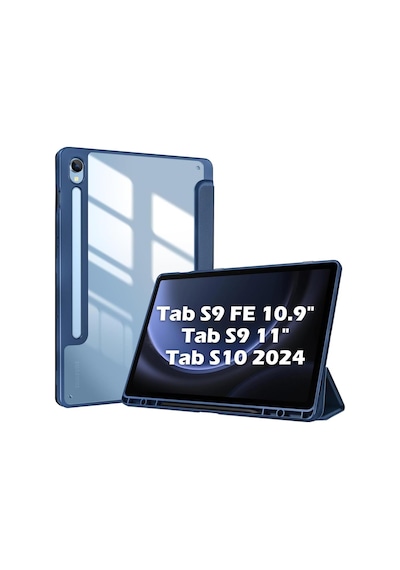 Samsung Galaxy Uyumlu  Tab S9 Fe / S9 11inç Kılıf Grafiti Şeffaf Kalem Bölmeli X710 X716 X718 X510 X516 Kılıf