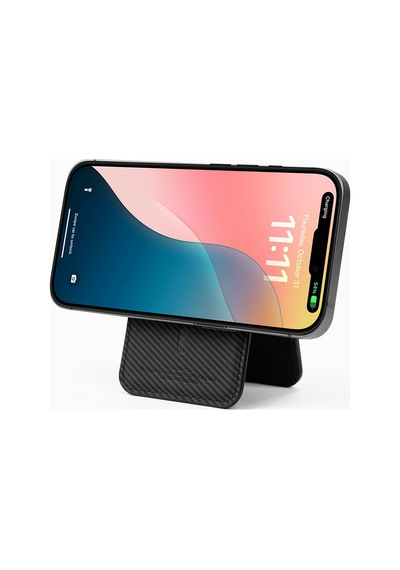Standlı Magnetik Kartlık Wiwu Mw-003 Mag Wallet Siyah Karbon Tasarım