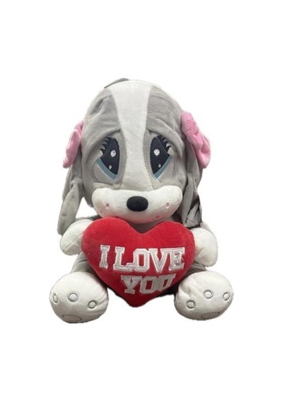 Kalpli Üzgün Köpek Peluş 40 Cm 62399 Çok renkli