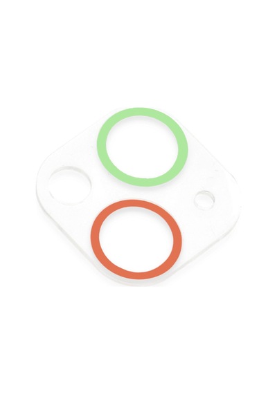 İphone 13 Renkli Kamera Lens Koruma Cam - Yeşil-pembe