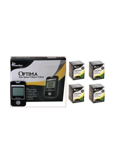 Optima Şeker Ölçüm Cihazı + 4 Adet Strip (50'li) (4x50=200)