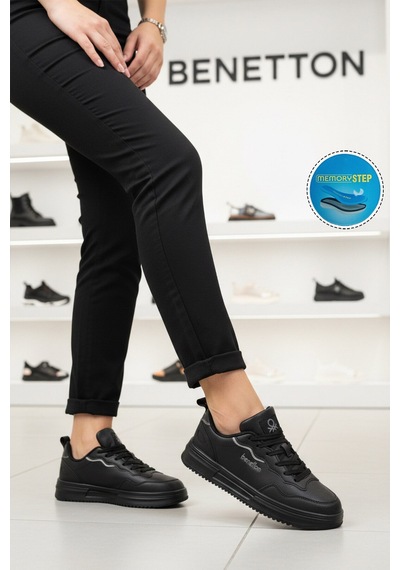 United Colors of Benetton Siyah Memory Foam Kadın Spor Ayakkabı Bnı-11201 G
