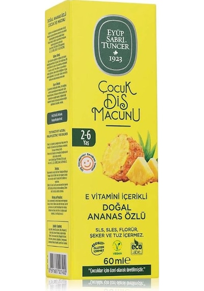 9 Adet Doğal Ananas Özlü Diş Macunu 60 Ml, Rosie Hediye