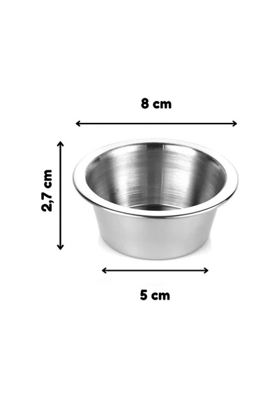 Sosluk 6 Lı Paslanmaz Çelik Mini Kase Lokumluk Reçellik Çerezlik Sosluk 6 Adet 8 Cm Metal Çok Renkli