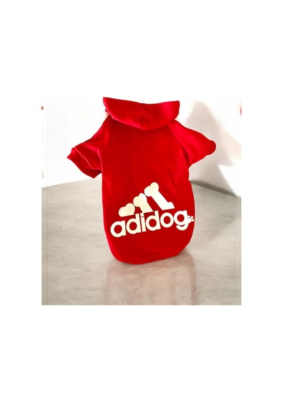 Kemique Red Adidog Kapşonlu Sweatshirt Köpek Kazağı