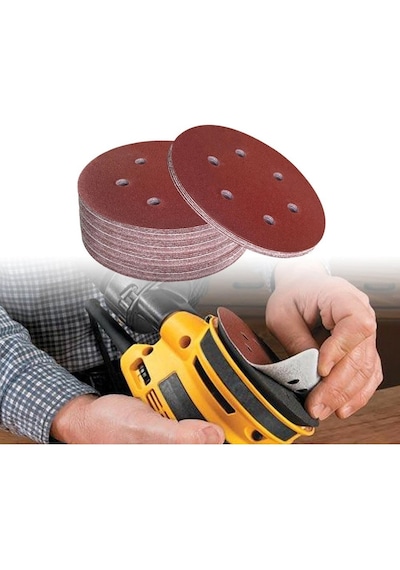 Gfb 6967 Cırtlı Disk Zımpara 6 Delikli 150 Mm 220 Kum - 100 Adet