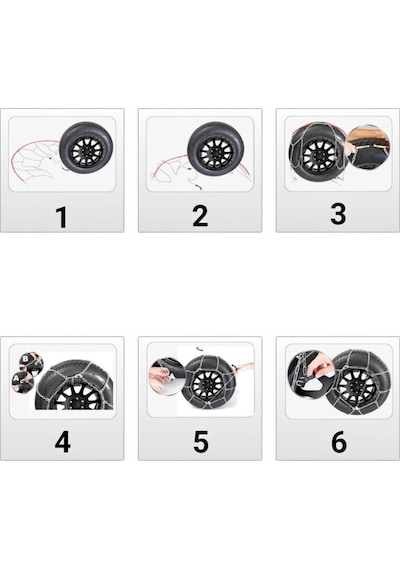 Kar Lastik Zinciri 175/55/r14 Binek Suv X Tipi Takmatik Kolay Montaj 10 CM