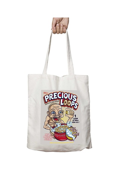 Art Hediye Gollums Precious Loops Lord Of The Rings Hobbit Cereal İki Tarafı Kalıcı Baskılı Yıkanabilir Çanta Çok Renkli