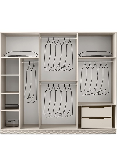 Marsilya Mdf 6 Kapılı Dolap