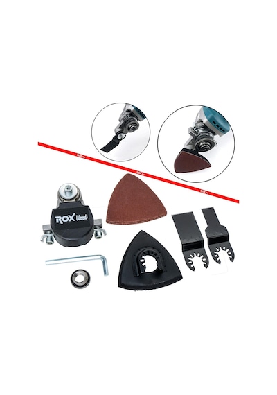 Rox Wood 0191 Taşlama Motorları İçin Çok Amaçlı Salınım Alet Adaptörü