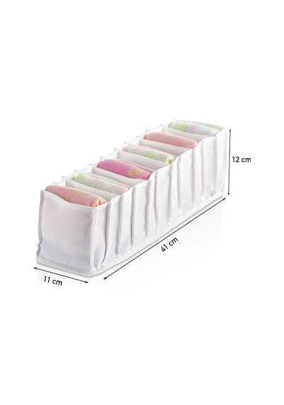 Serstil Organizer 1.boy 11 Gözlü 12x38x12 Cm Beyaz