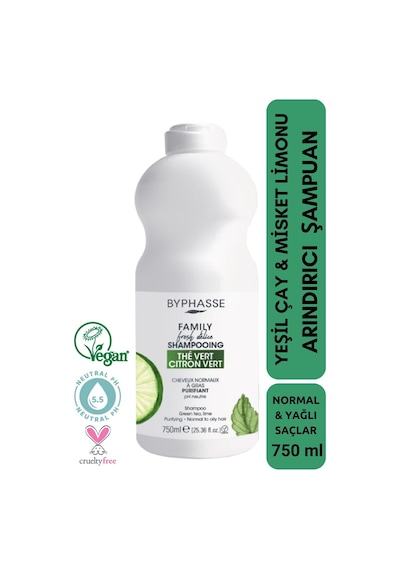 Family Fresh Normal Ve Yağlı Saçlara Özel Yesil Çay Ve Misket Limonlu Şampuan 750ml