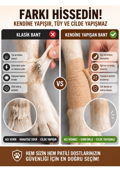 7,5cm 6'lı Set Kendinden Yapışkanlı Elastik Bandaj, Kohesiv Bandaj 7,5cm X 4.5m Spor, Bilek, Ayak Bileği, Veteriner Bandajı Siyah