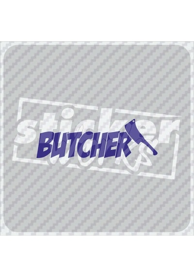 Butcher Hologram Sticker Parlament Mavi