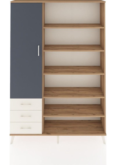 Arges Dolap 9 Raflı 3 Çekmeceli 3 Kapaklı 132x30x195 Çam-antr... Çam Arges Dolap 9 Raflı 3 Çekmeceli 3 Kapaklı 132x30x195 Çam-antr... Çam